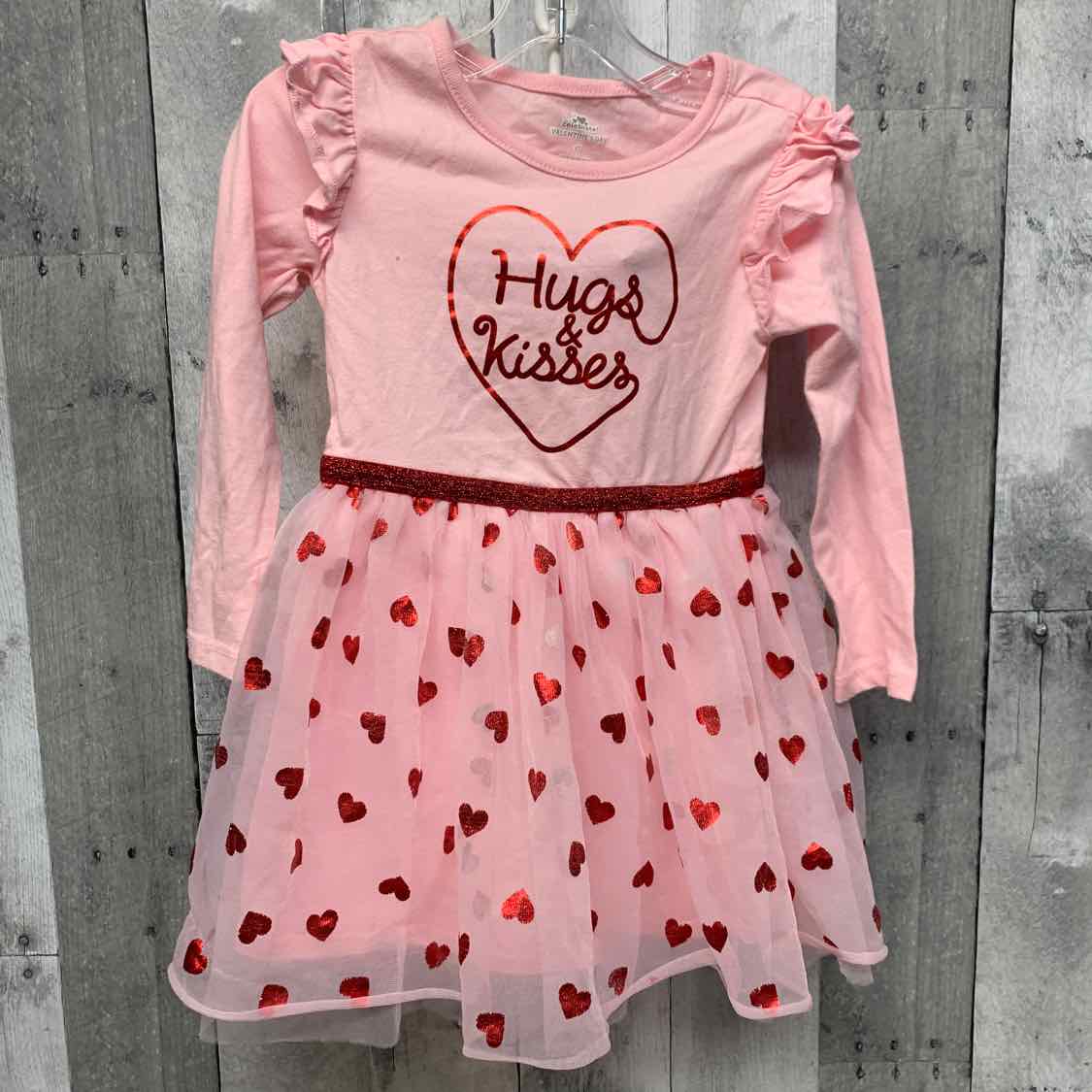 Size 3T Pink/Red Holiday Brands LS Dress