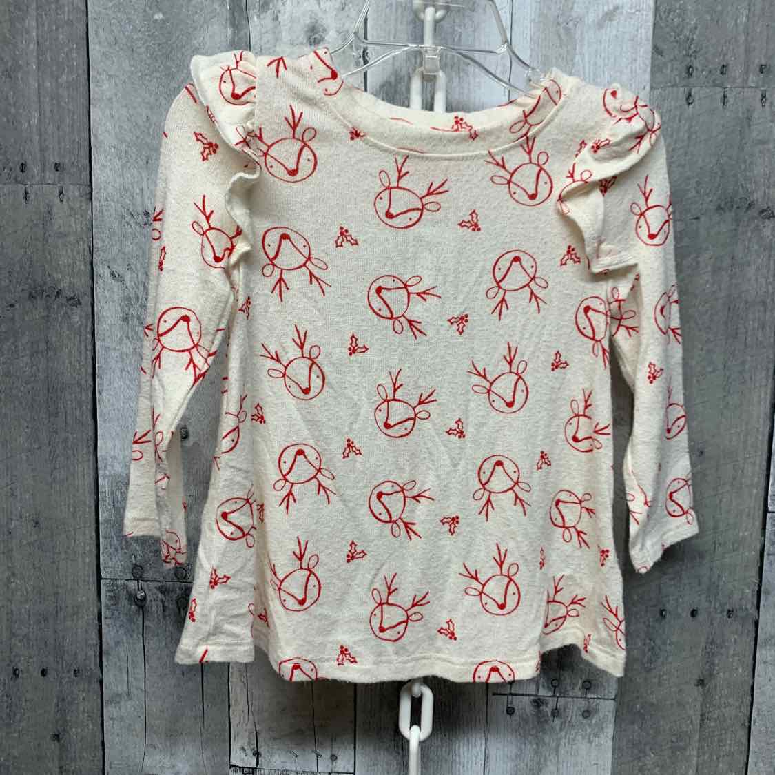 Size 2T Red/White Cat & Jack Long Sleeve Shirt