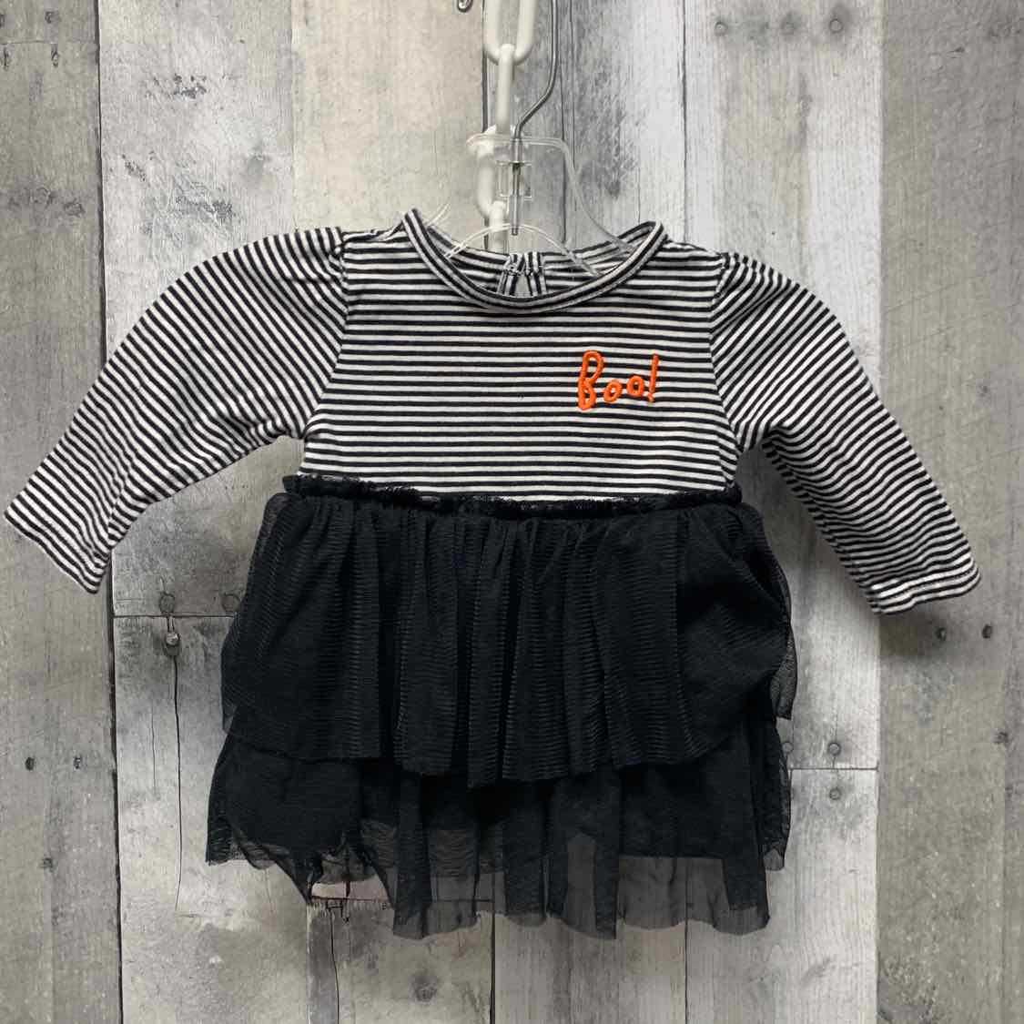 Size 3 Months Black/White Carter's LS Dress