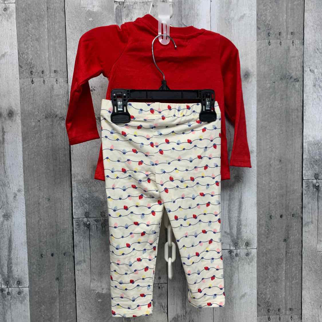 Size 12 Months Red/White Nannette Shirt/Leggings