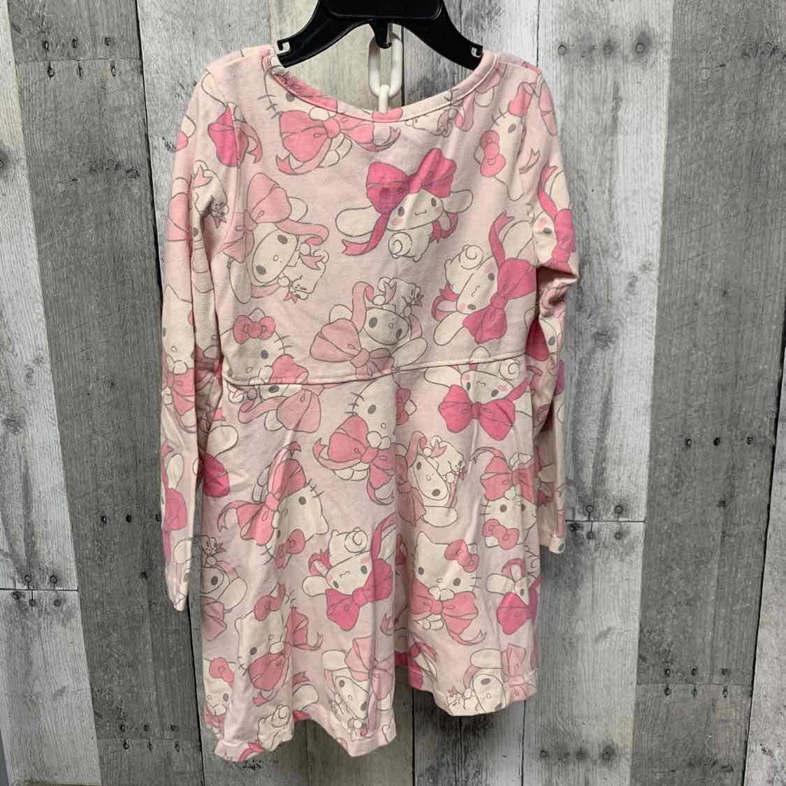 Size 3T Pink Print Hello Kitty LS Dress