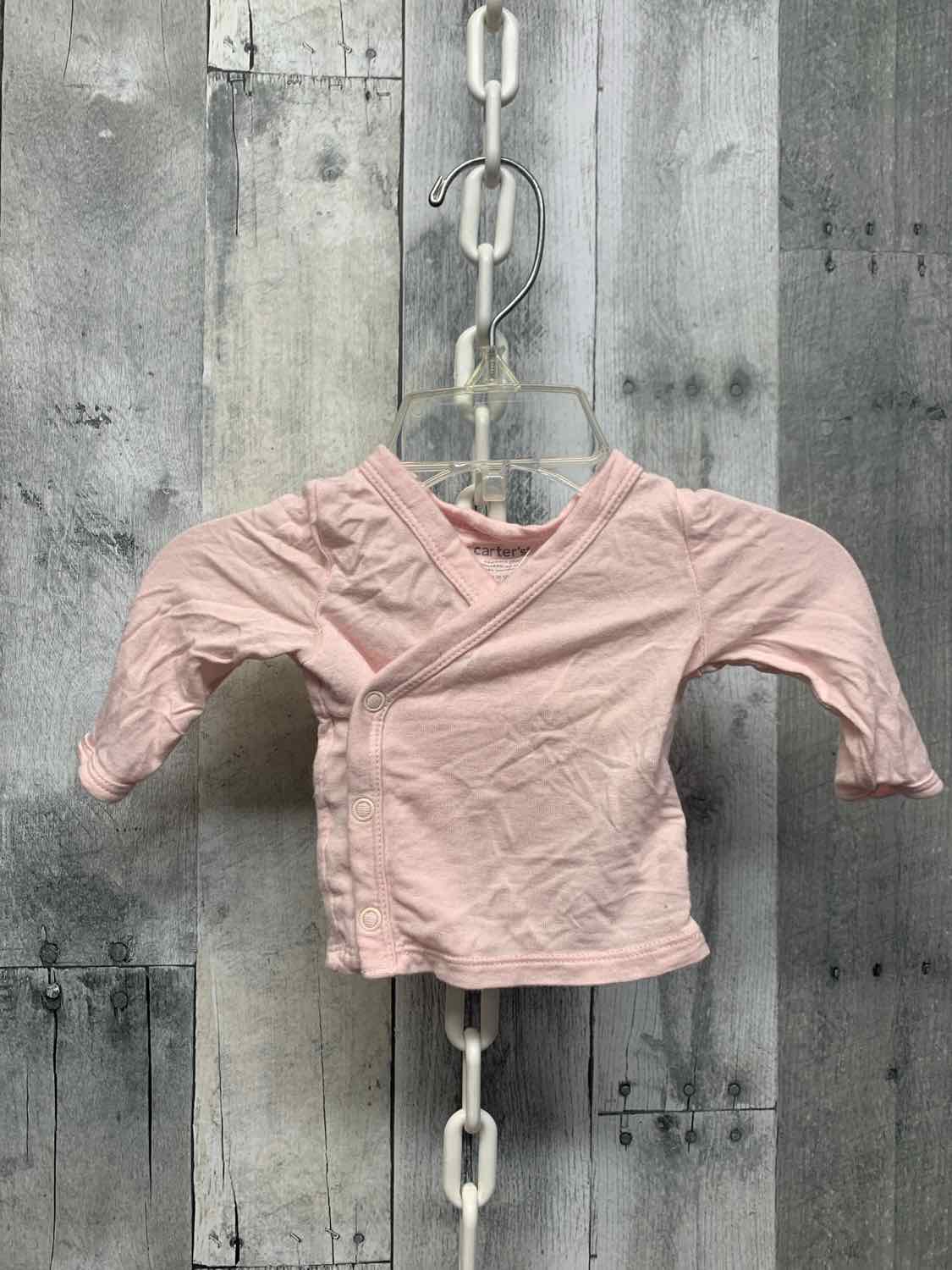 Size Newborn Pink Carter's Long Sleeve Shirt