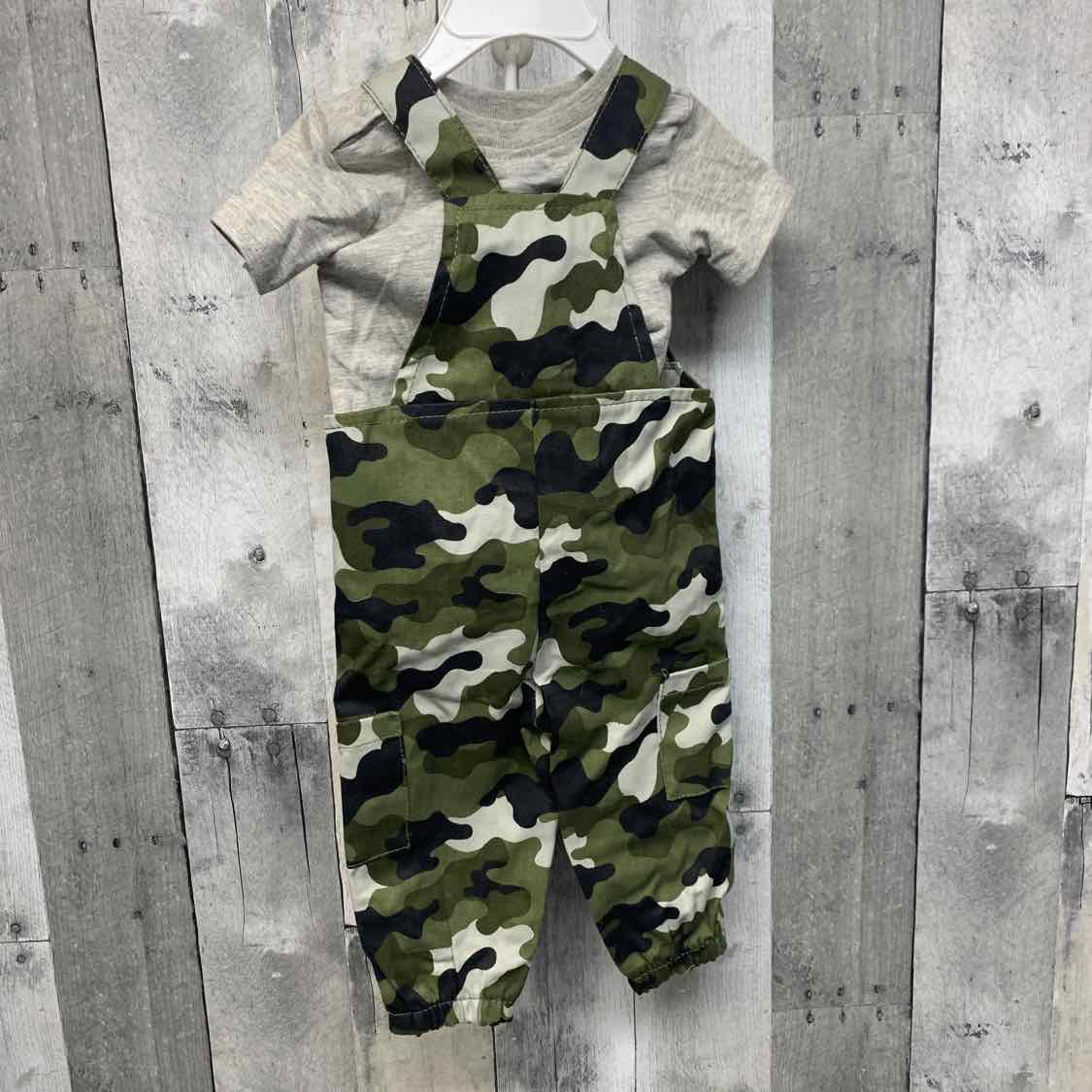 Size 3-6 Months Gray/Green Little Rebels Shirt/Pants