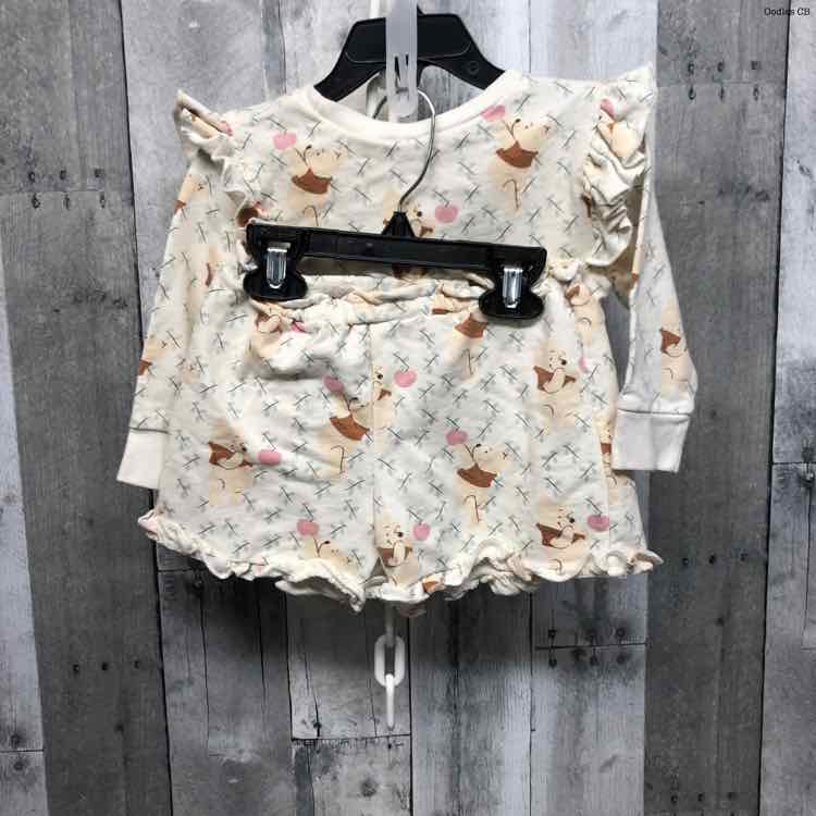 Size 2T White/Yellow Disney Shirt/Shorts