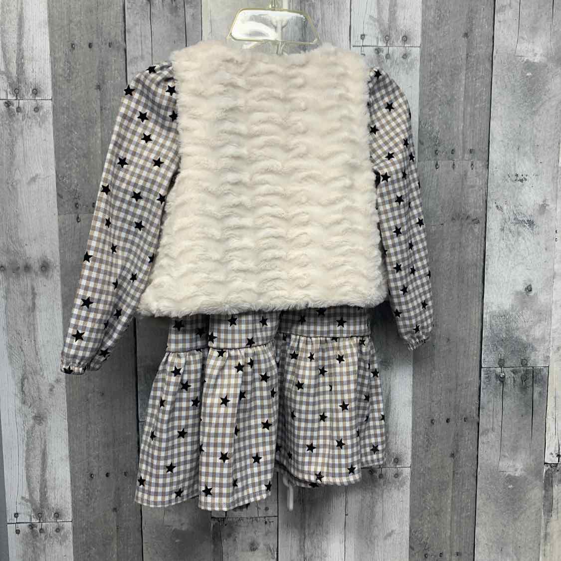 Size 4T Black/White Cat & Jack LS Dress