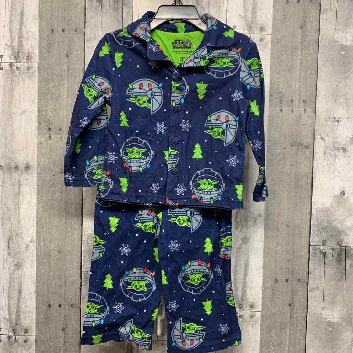 Size 3T Navy Graphic Star Wars 2pc PJs