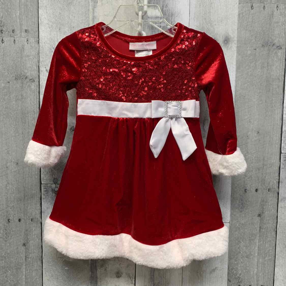 Size 12 Months Red/White Bonnie Jean/Baby Dress - Party