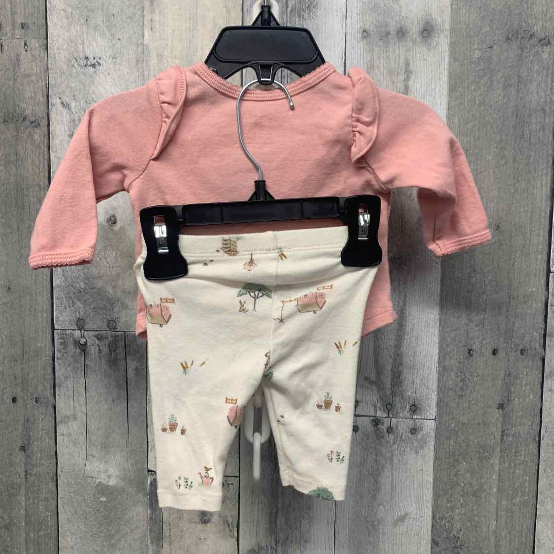 Size Newborn Pink Print Carter's Shirt/Pants - OodlesCB