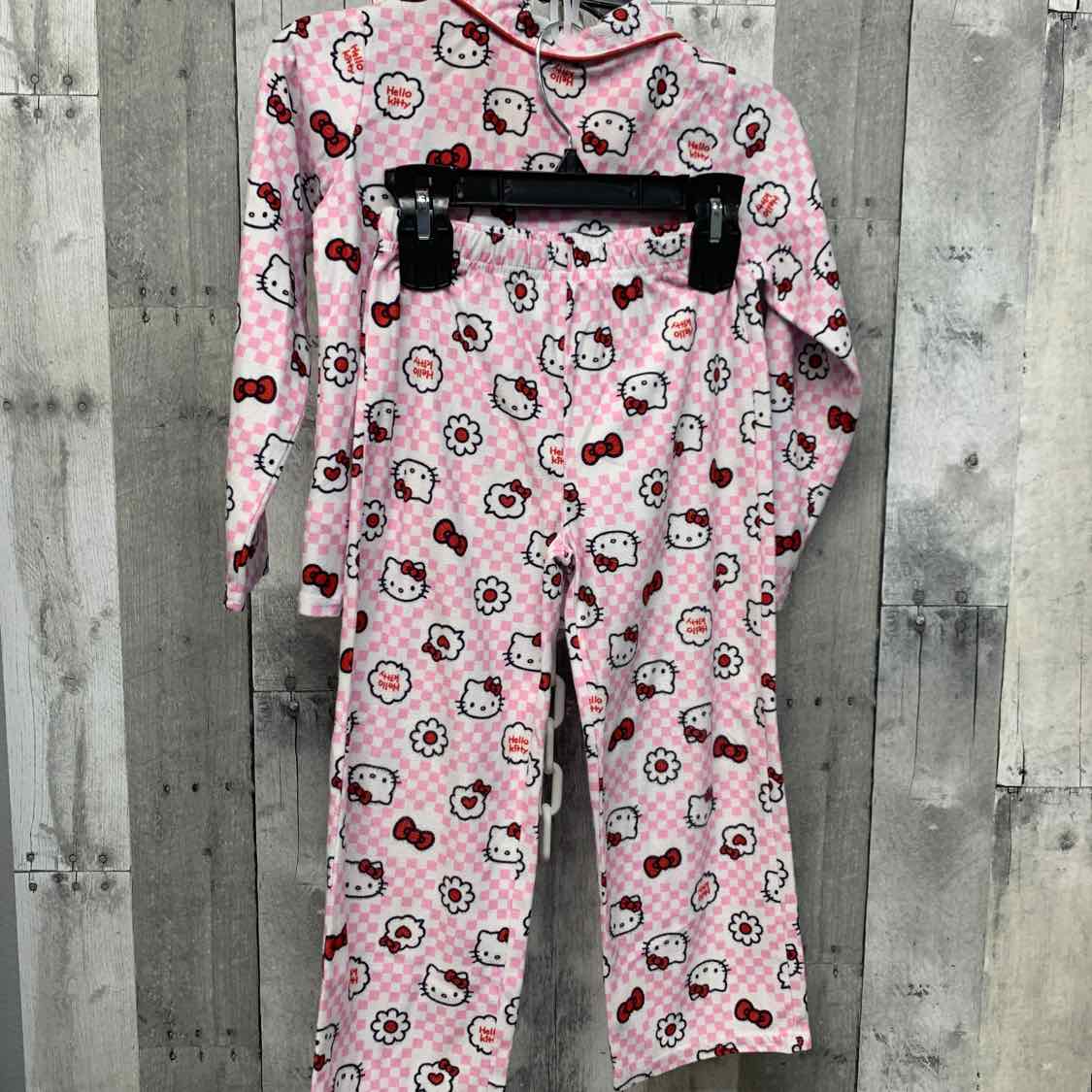 Size 6 Pink/White Hello Kitty 2pc PJs