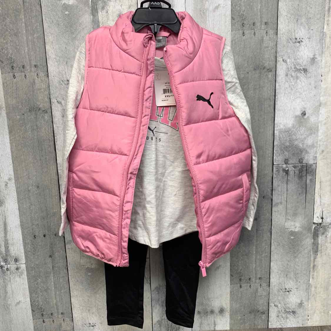 Size XXSmall Gray/Pink Puma Shirt/Leggings