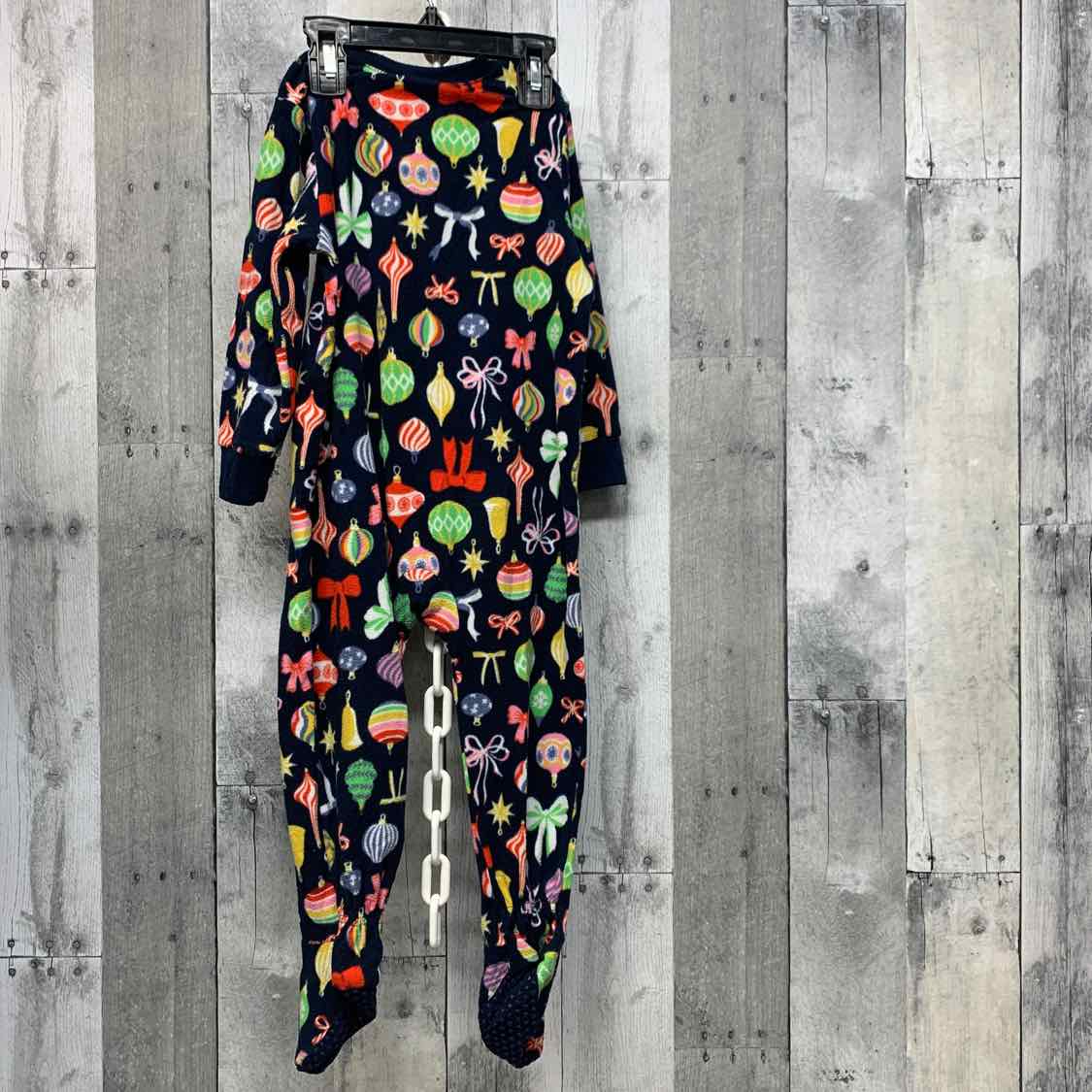 Size 2T Navy Print Old Navy Footy PJs