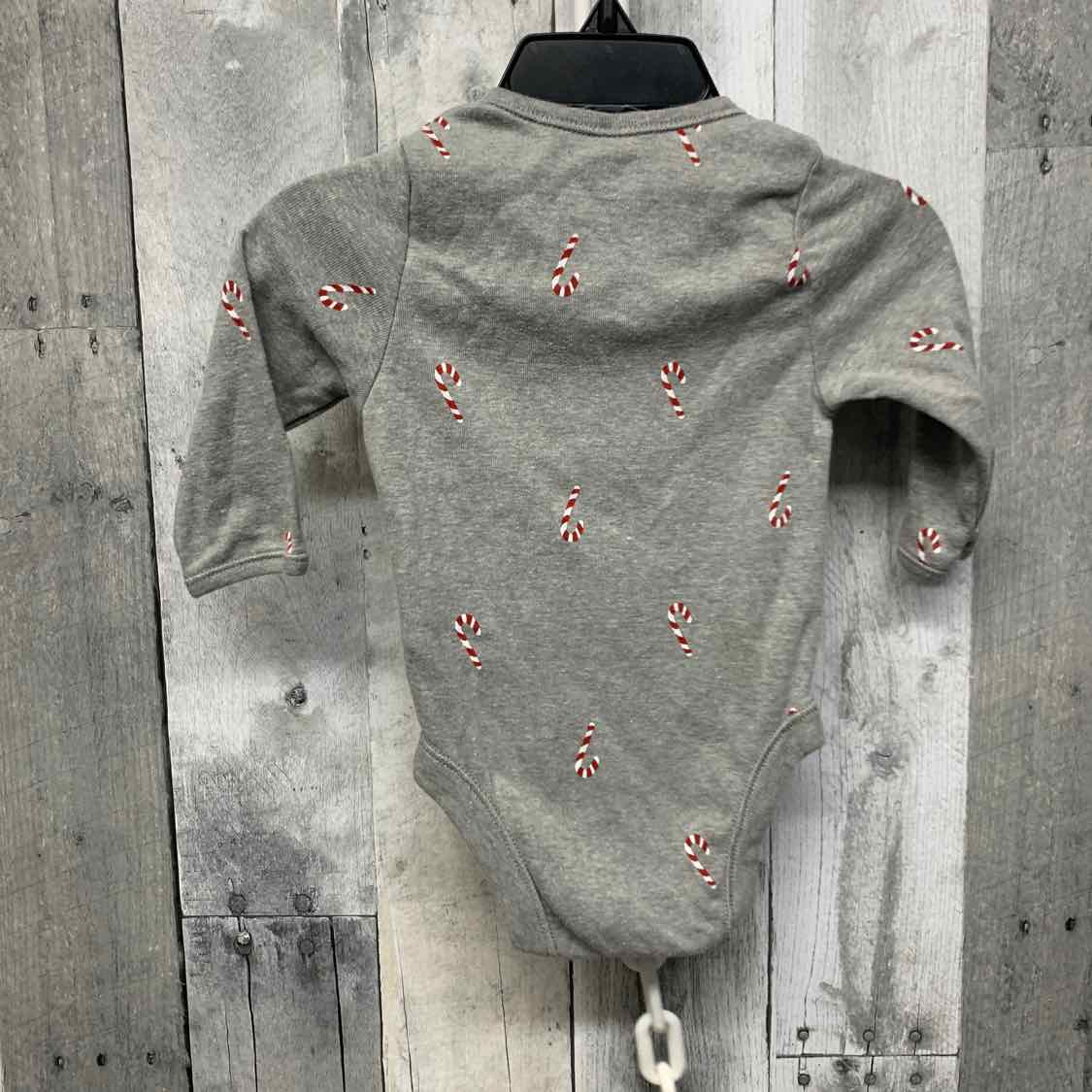 Size 3-6 Months Gray Print Old Navy Bodysuit