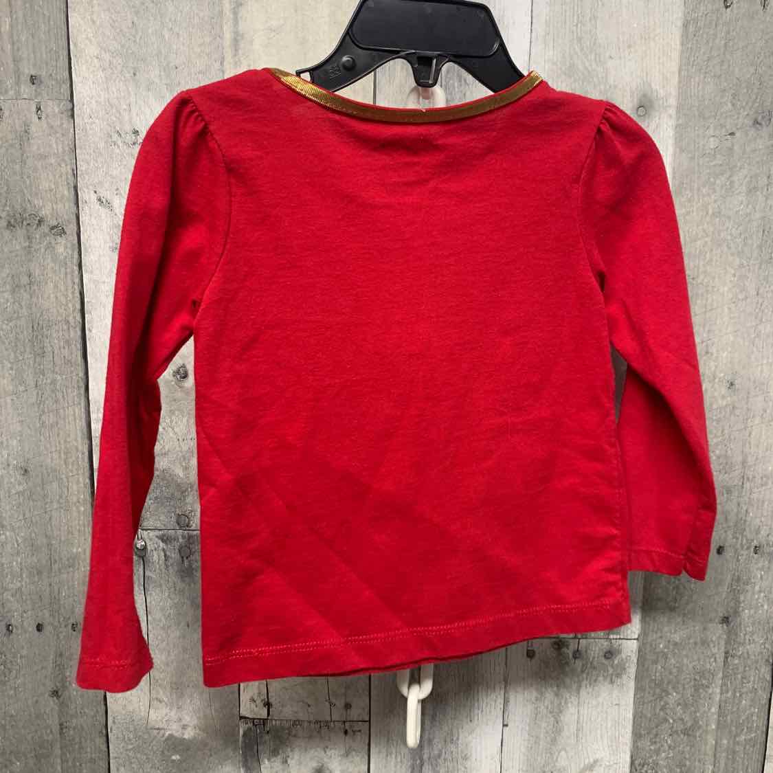 Size 2T Red Graphic Holiday Brands Long Sleeve Shirt