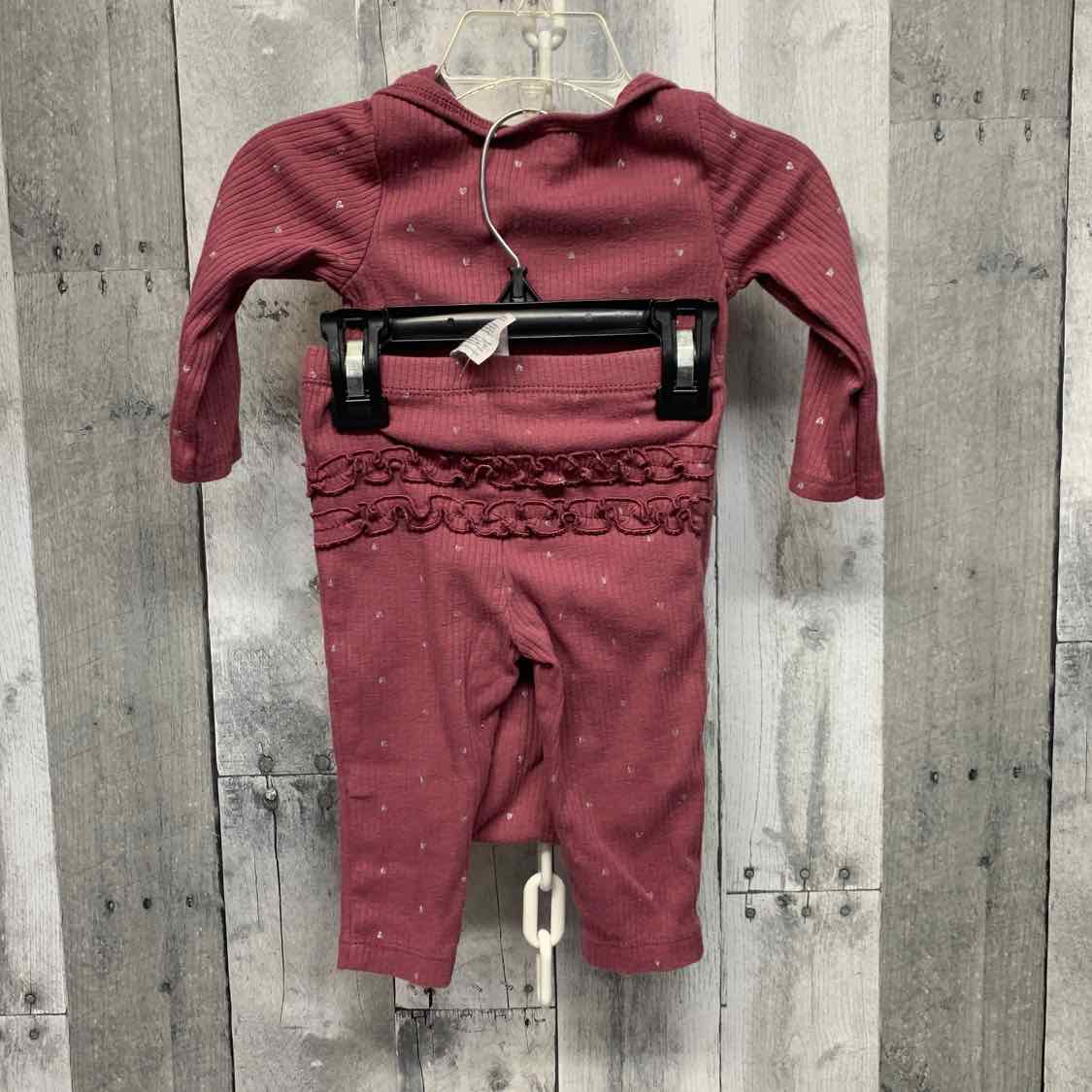 Size 6 Months Purple/Silver Carter's Shirt/Pants
