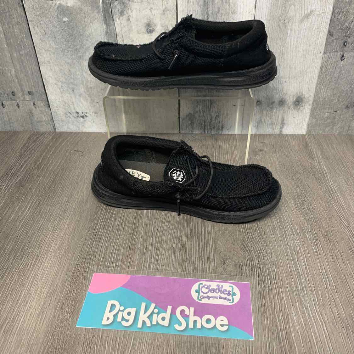 Size 2 Black Hey Dude Loafers