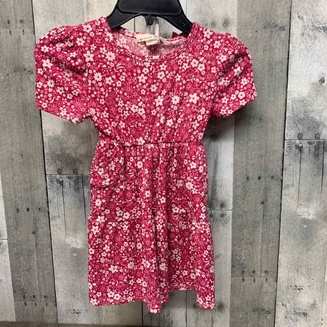 Size 4T Pink Floral Print B Brand Dress