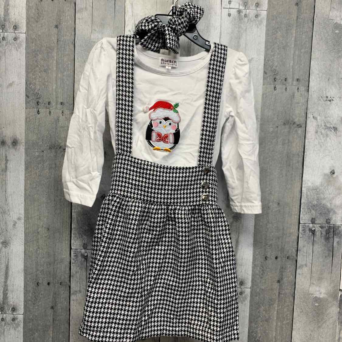 Size 4 White/Black Blueberi Boulevard Shirt/Skirt