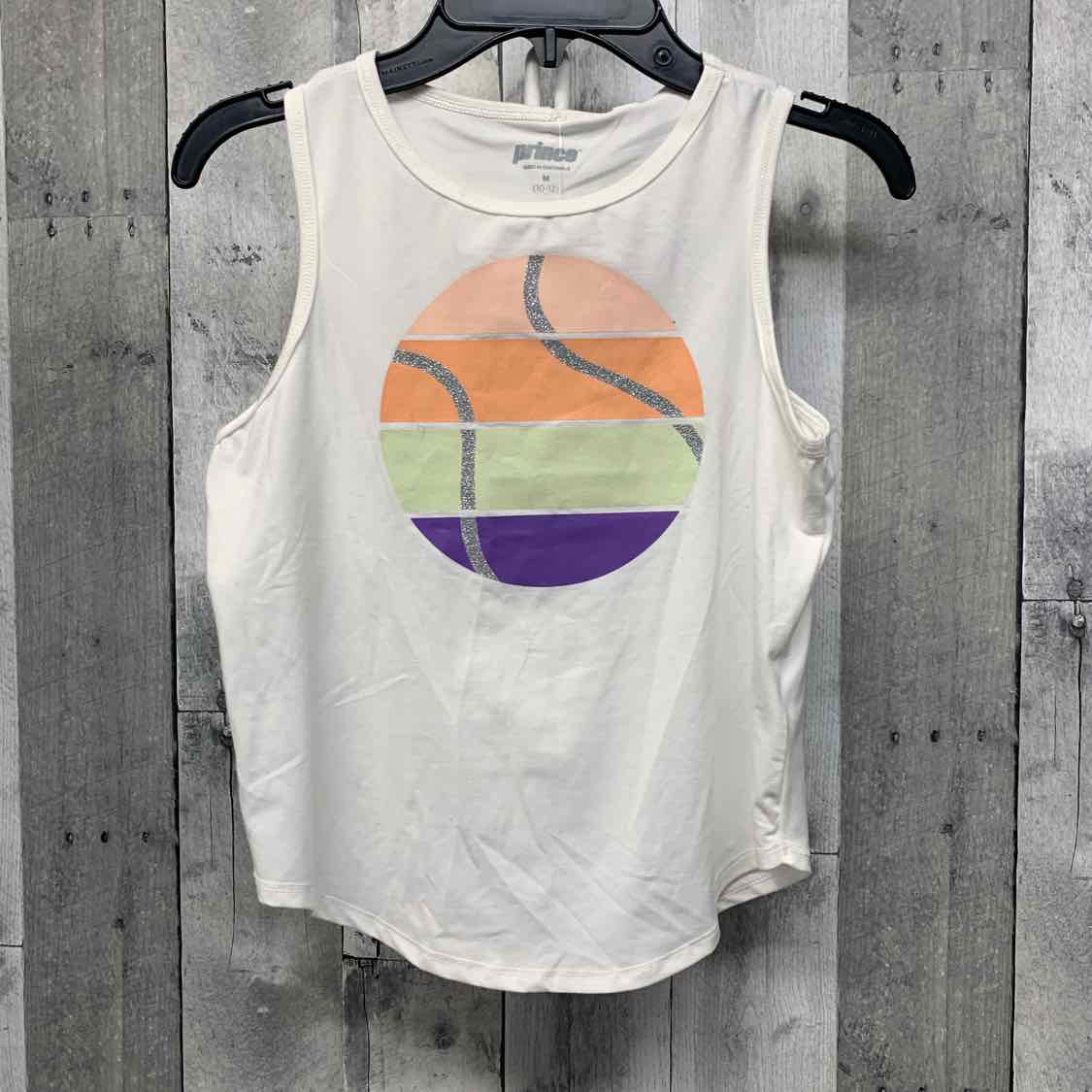 Size Medium White Graphic Name Brand Tank Top - OodlesCB