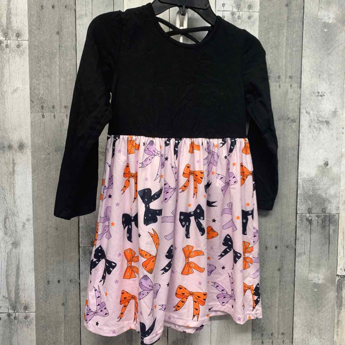 Size 4/5 Black/Purple Name Brand LS Dress