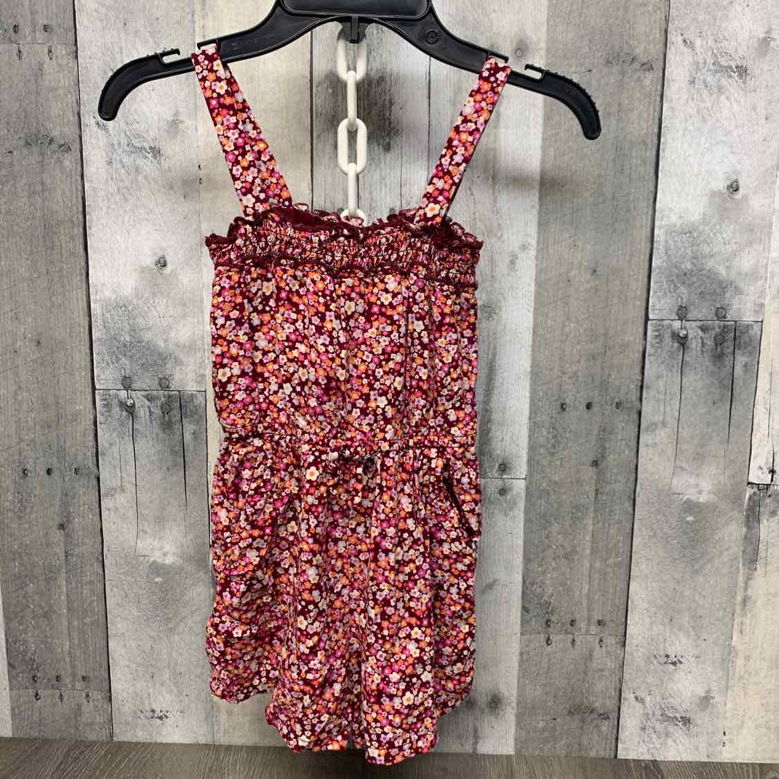 Size 5T Pink Floral Print Cat & Jack Romper