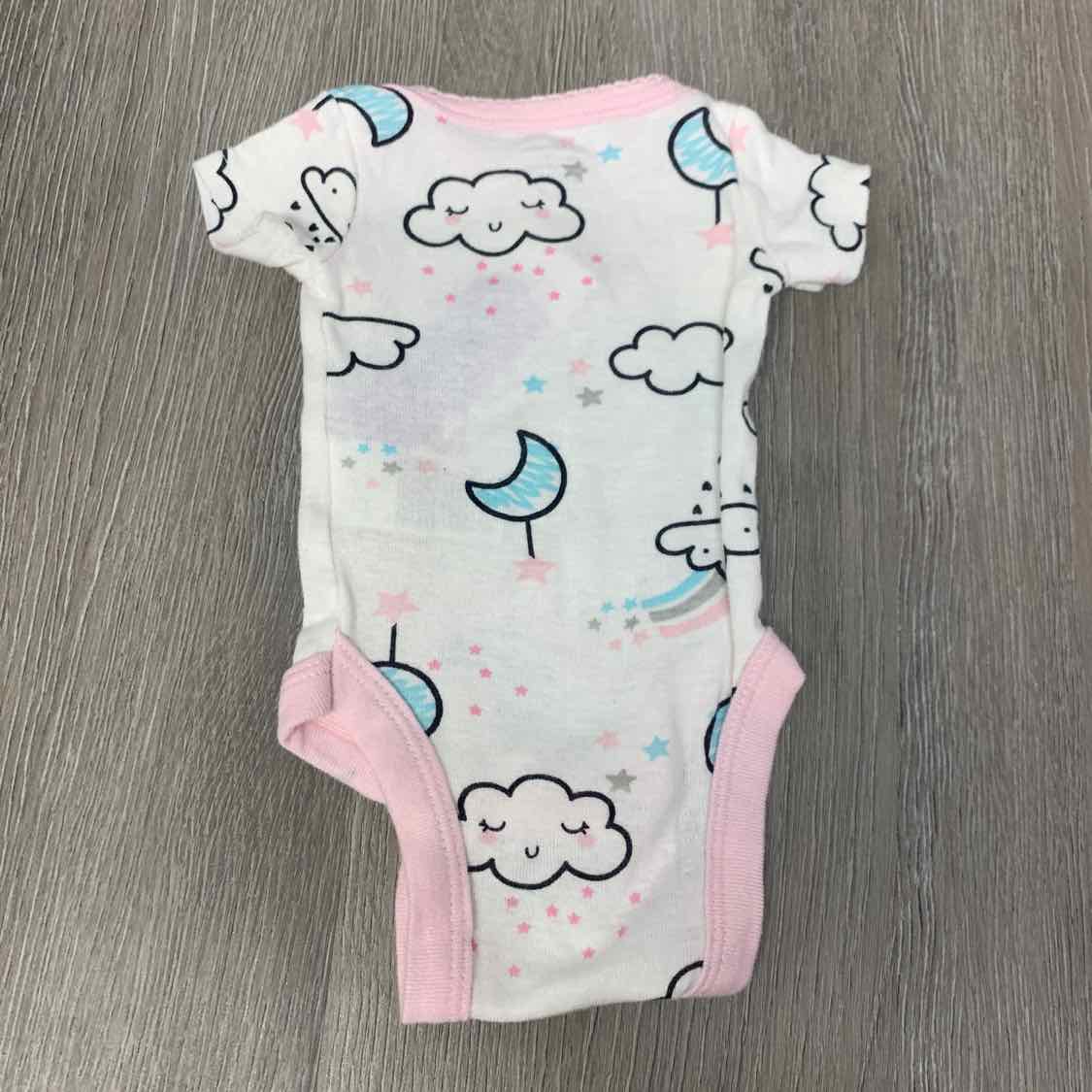 Size Preemie White/Pink Gerber Bodysuit