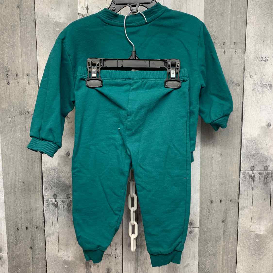 Size 18 Months Green Cat & Jack Shirt/Pants