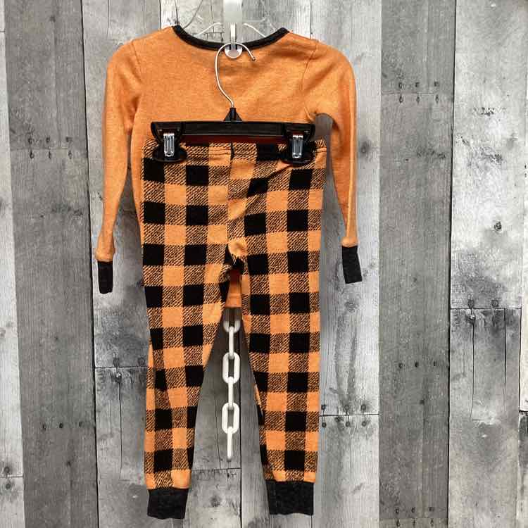 Size 2T Orange/Black Holiday Brands 2pc PJs