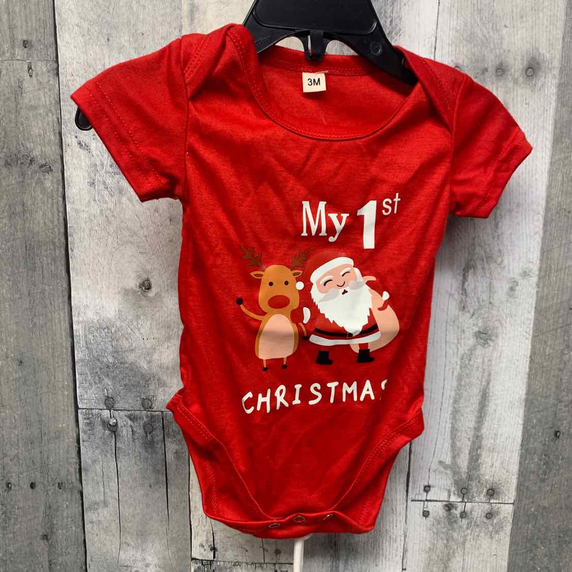 Size 3 Months Red Graphic B Brand Bodysuit