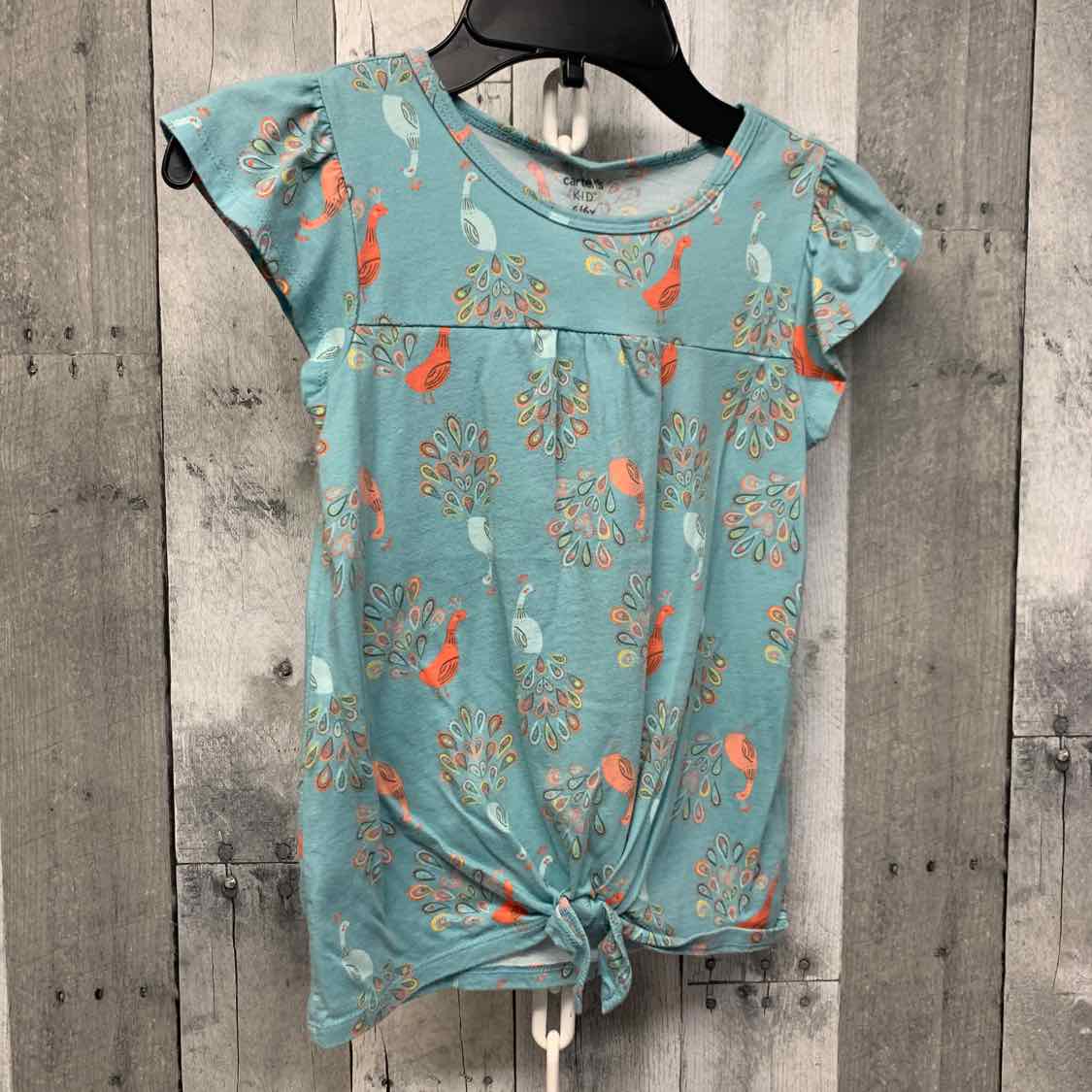 Size 6 Blue/Pink Carter's Short Sleeve Shirt