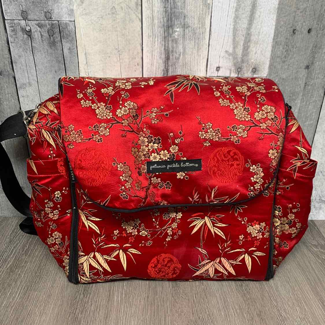 Petunia Pickle Red/Black Diaper Bag