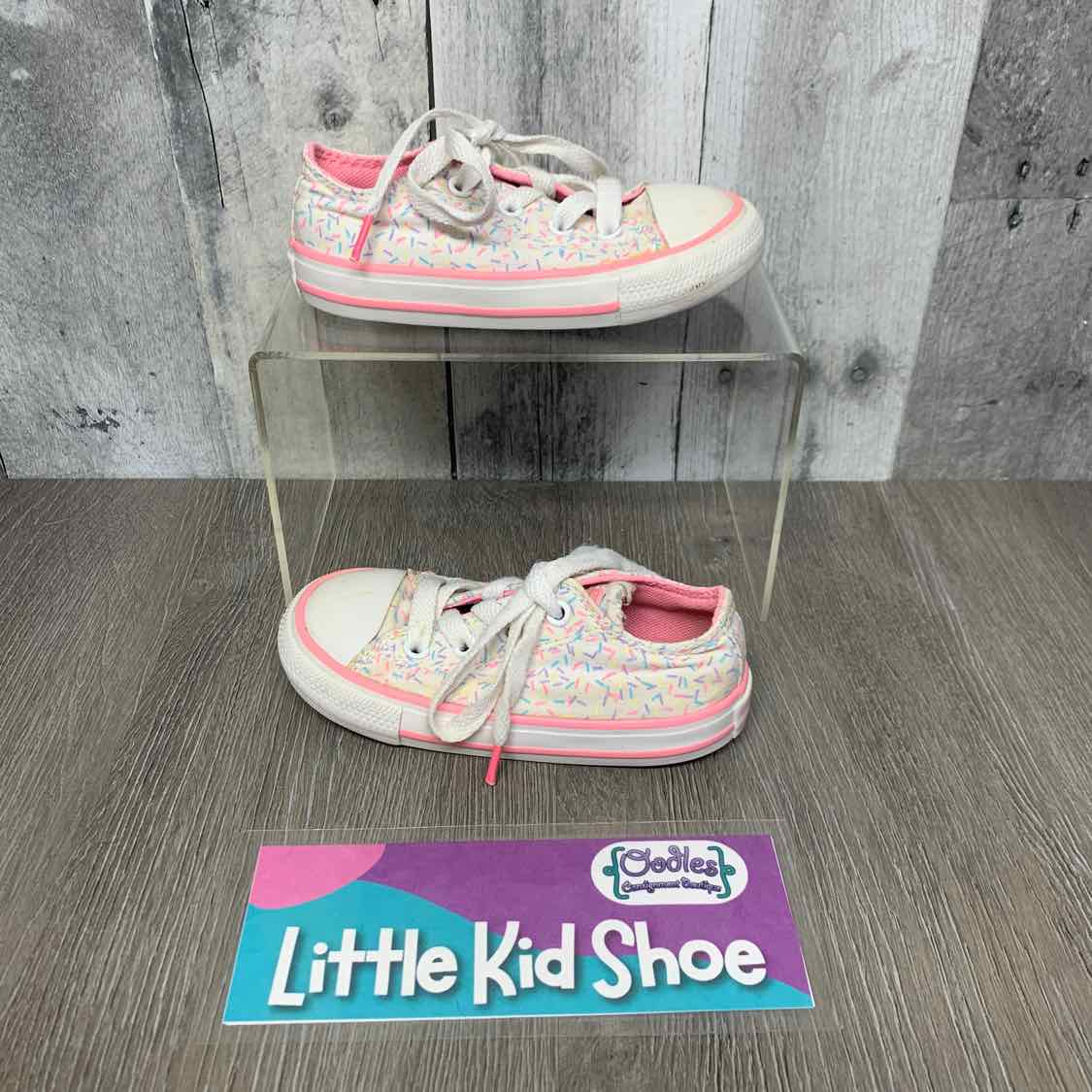Size 7 White/Pink Converse Sneakers