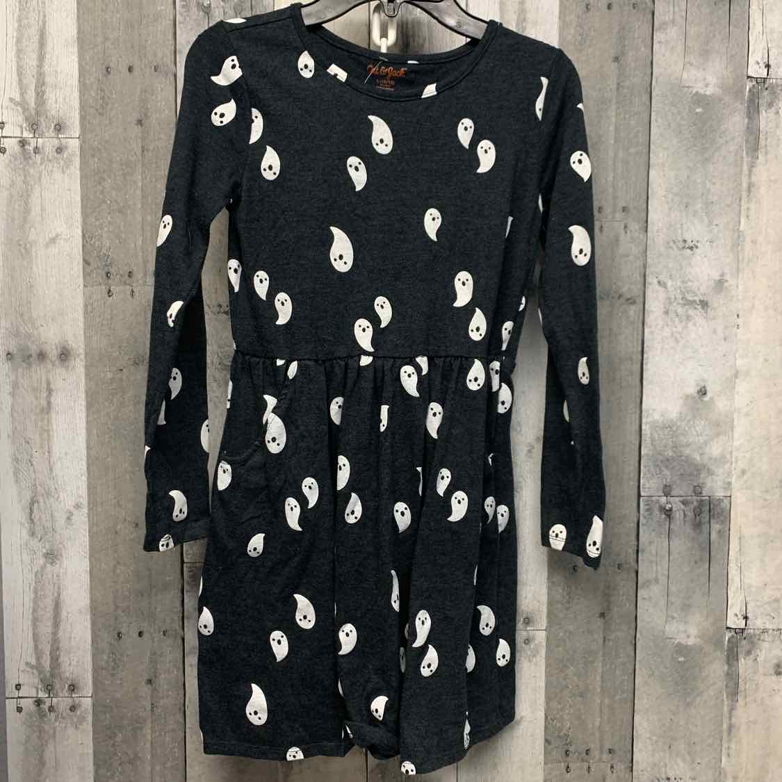 Size 10/12 Gray Print Cat & Jack LS Dress