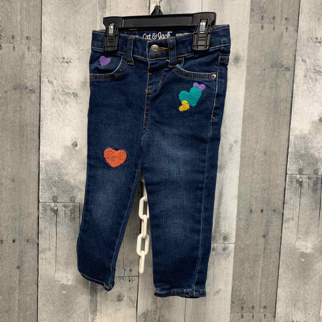 Size 2T Denim Graphic Cat & Jack Jeans