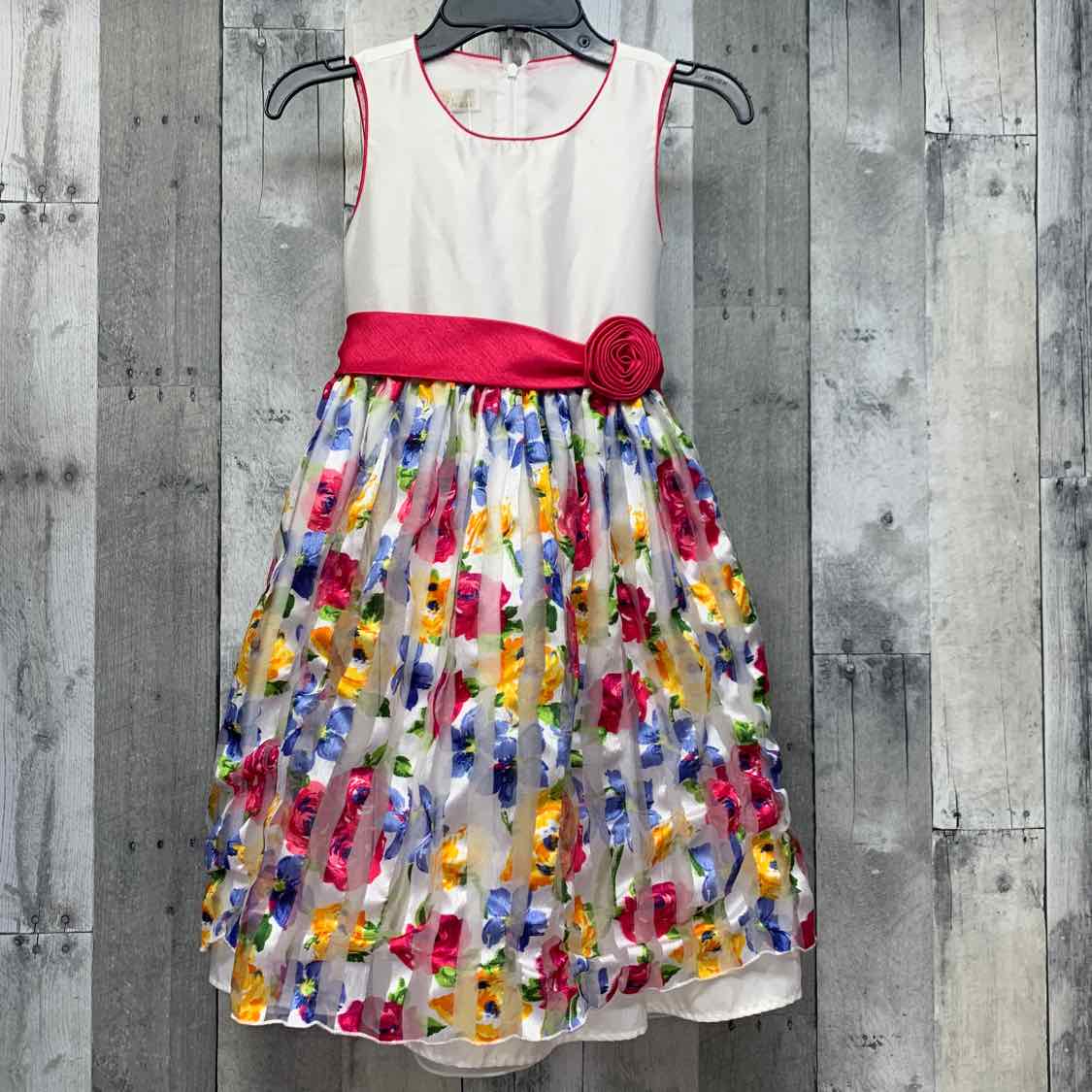 Size 7 White/Pink American Princess Dress - Party