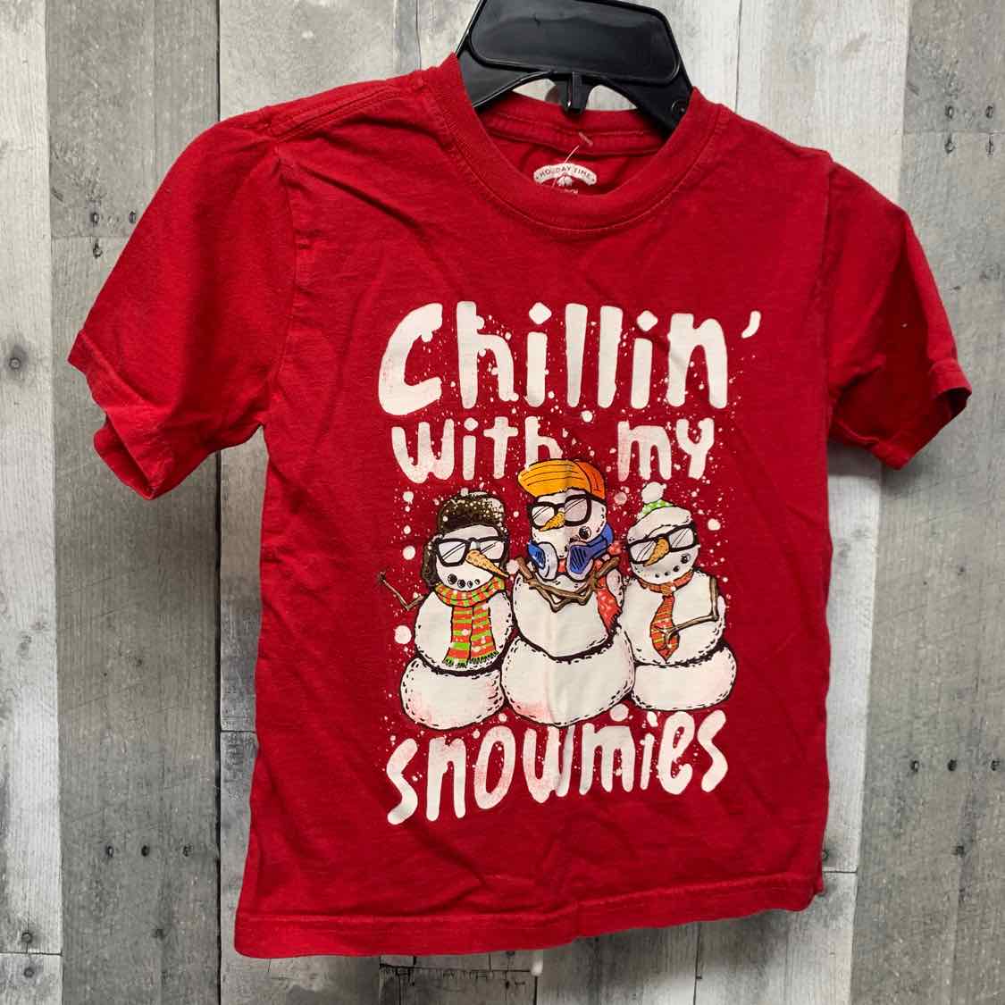 Size 4/5 Red Graphic Holiday Brands T Shirt
