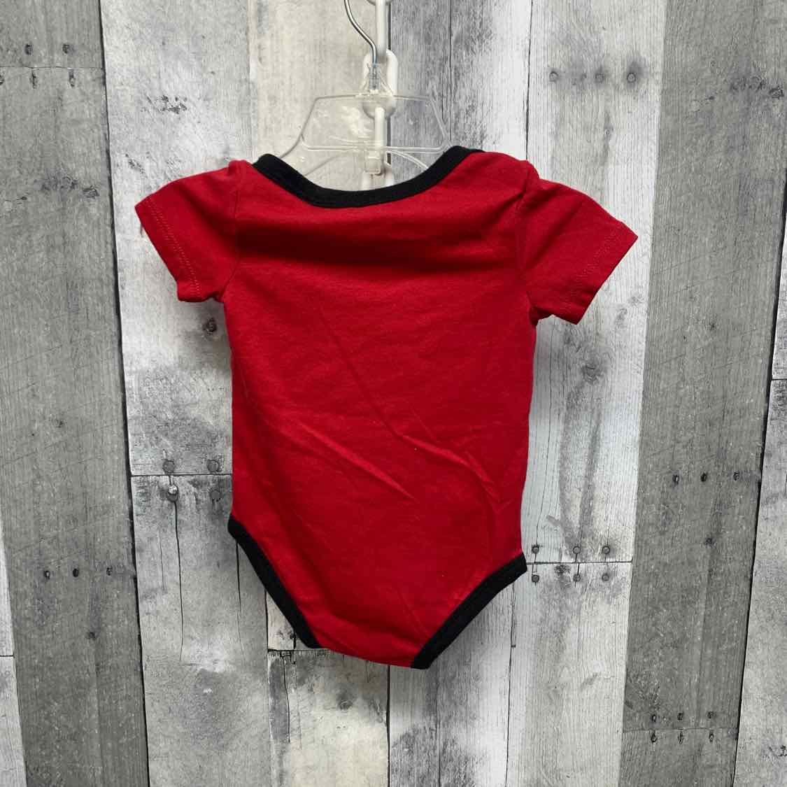 Size 6 Months Red/Black Sport Brand Bodysuit