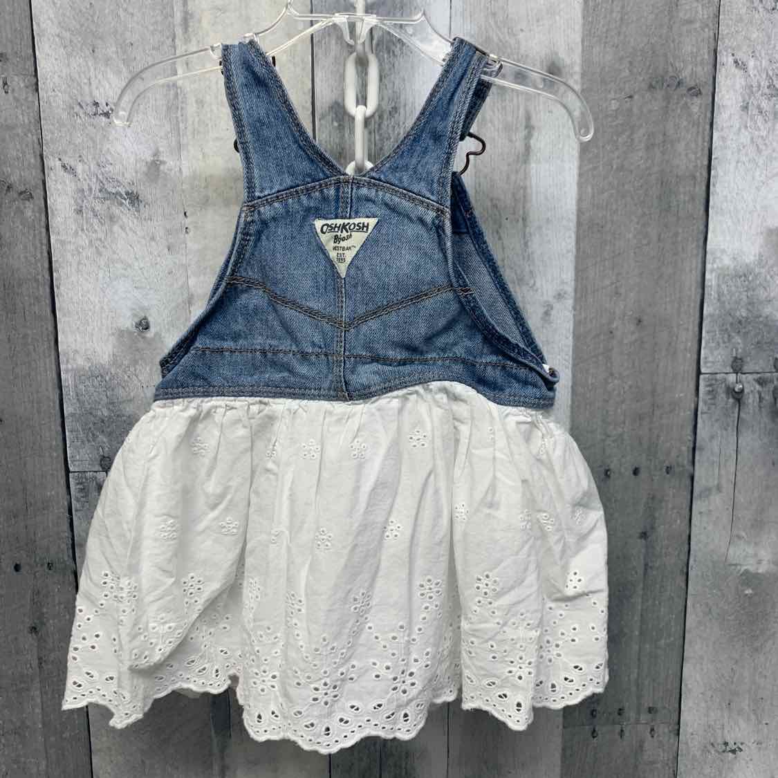 Size 12-18 Months Denim/White Osh Kosh Overalls