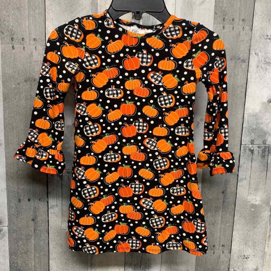 Size 4T Black/Orange Rare Too LS Dress