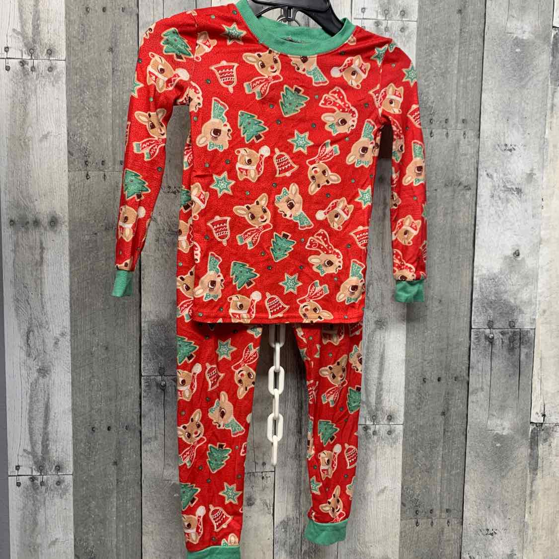Size 5T Red Print Holiday Brands 2pc PJs