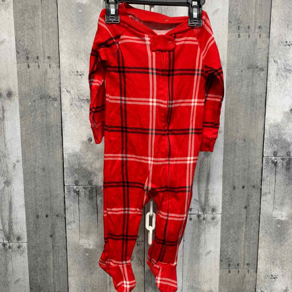 Size 3-6 Months Red/Black Holiday Brands Footy PJs