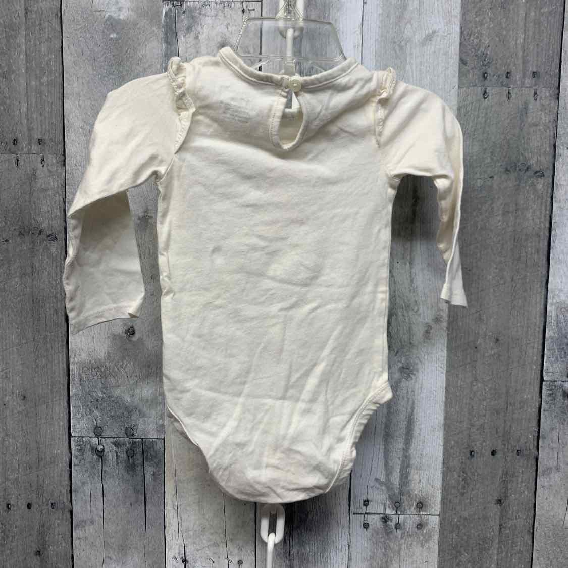 Size 12 Months White/Red Carter's Bodysuit