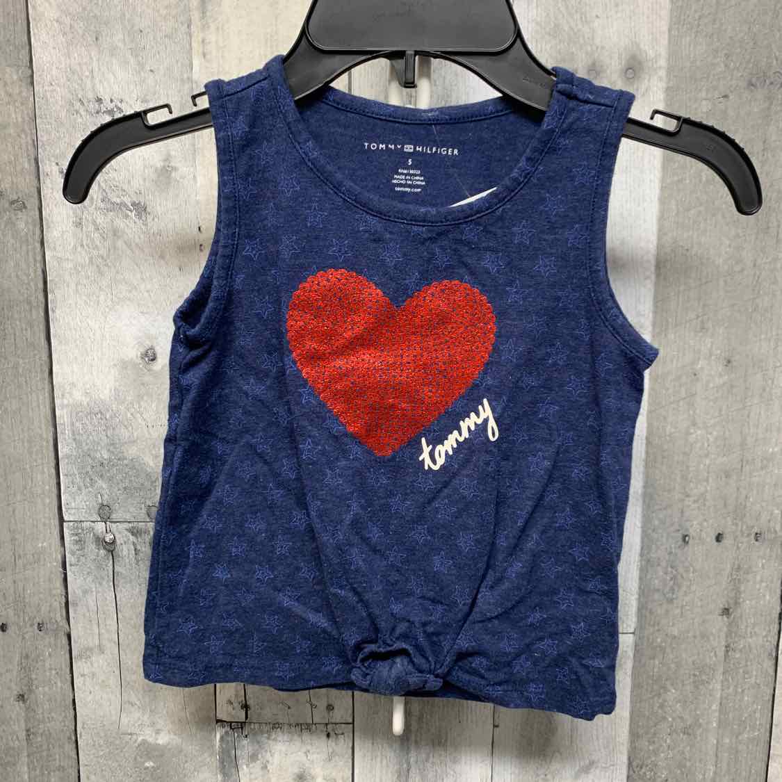 Size 5 Navy Print Tommy Hilfiger Tank Top