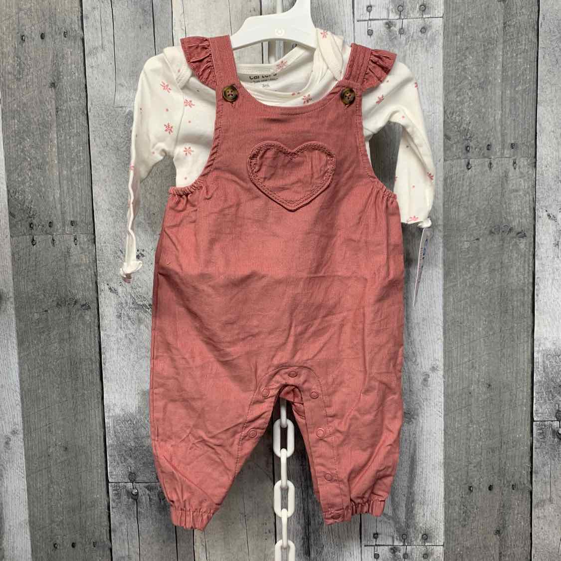 Size 3 Months White/Pink Just One You Shirt/Pants