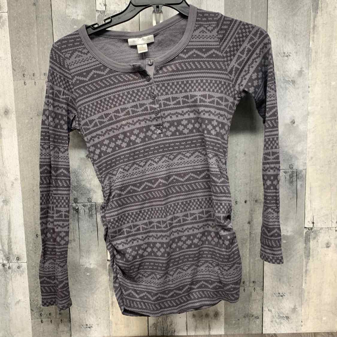Size S Gray Motherhood Long Sleeve Top