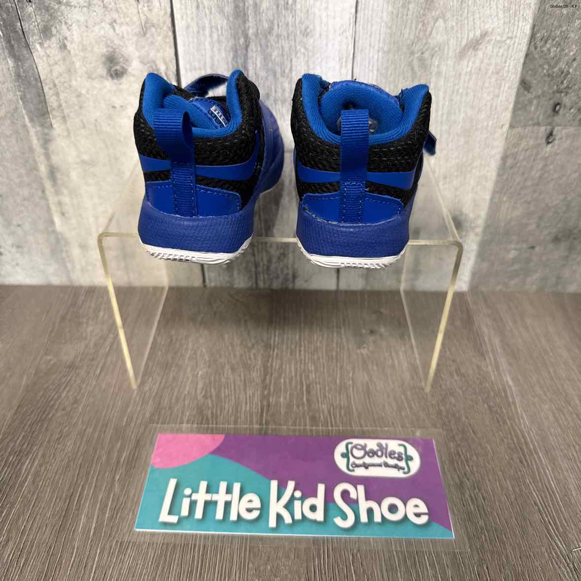 Size 4 Blue/Black Sport Brand Sneakers