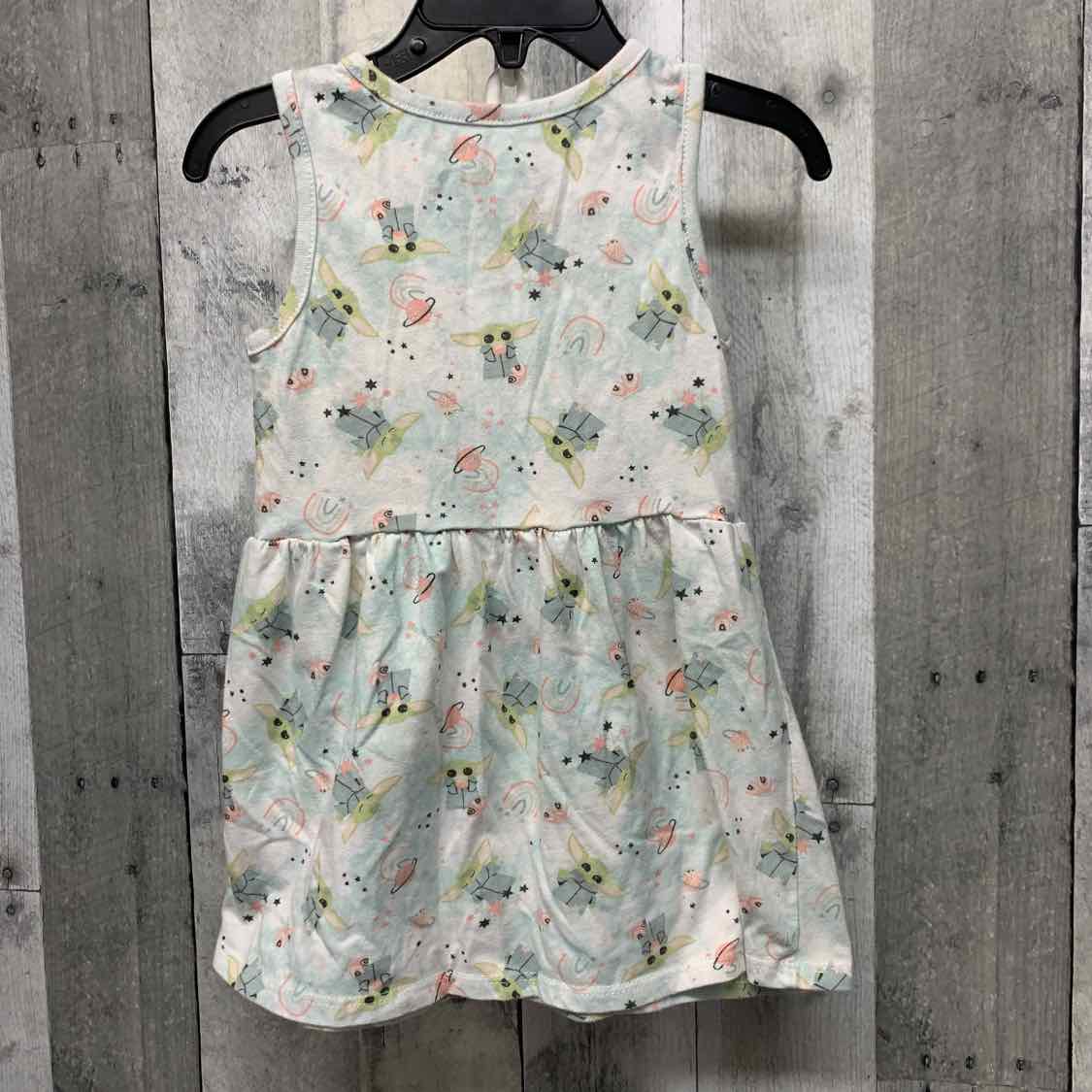 Size 2T Green/Blue Star Wars Dress