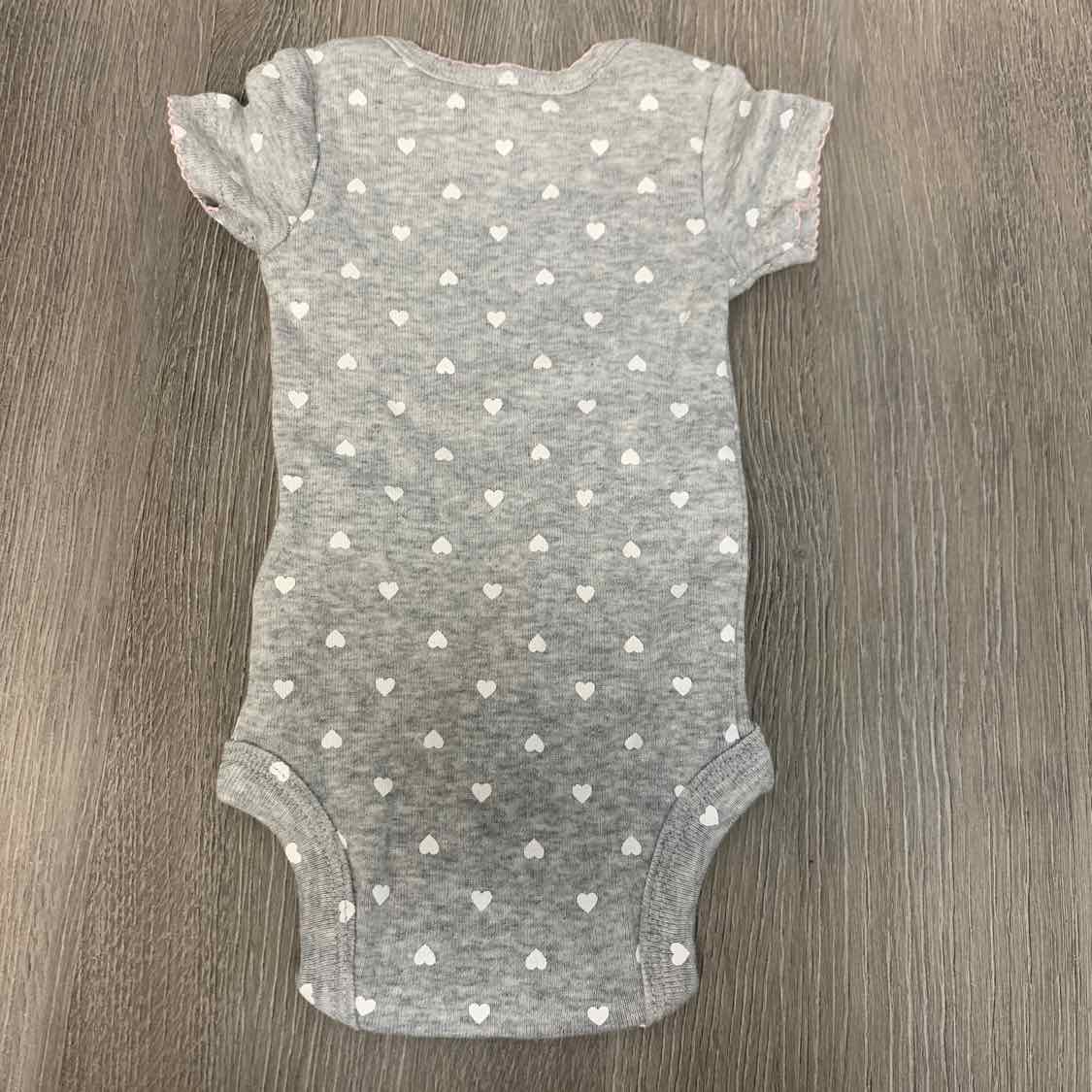 Size Preemie Gray Print Simple Joys Bodysuit