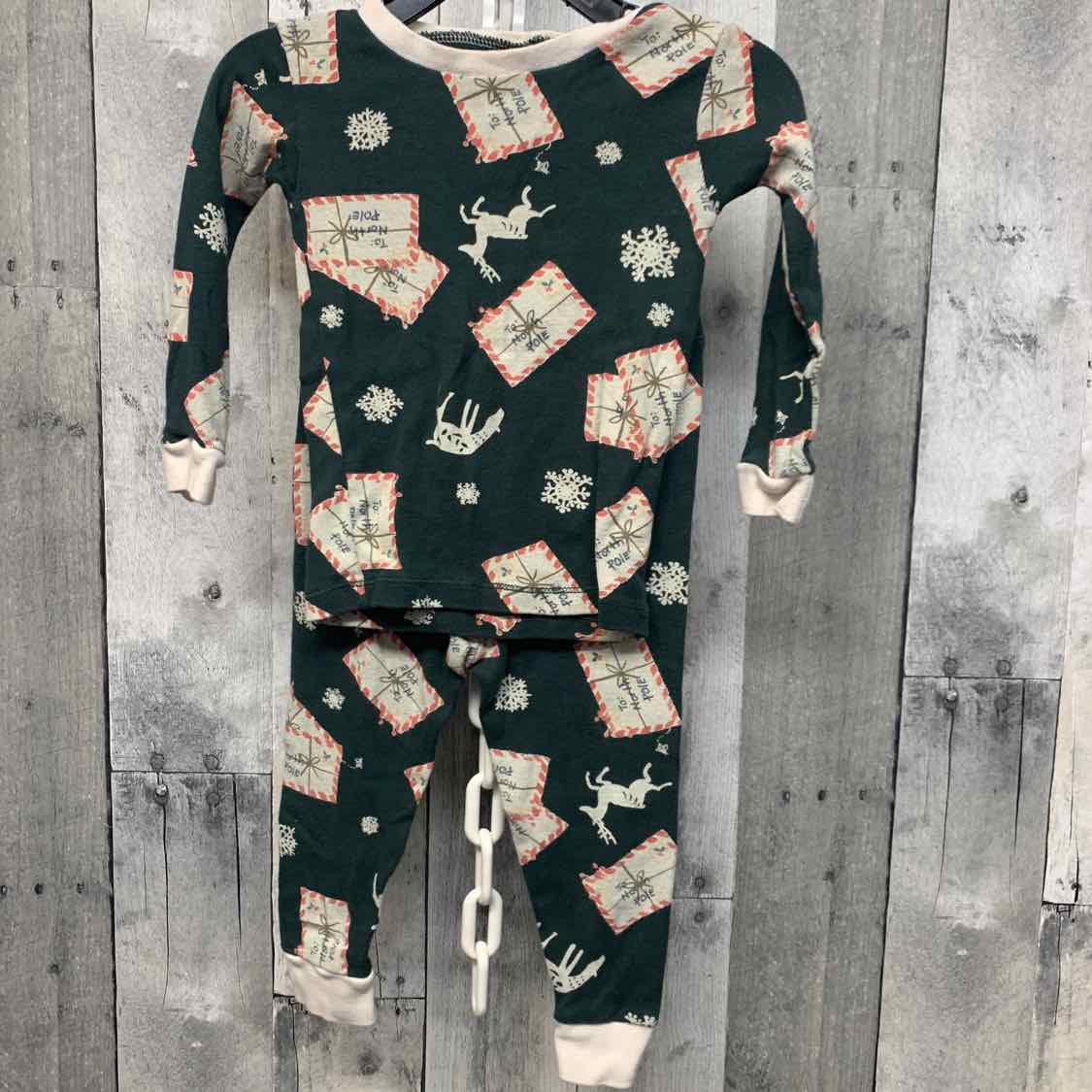 Size 12 Months Green/Gray Burt's Bees Baby 2pc PJs