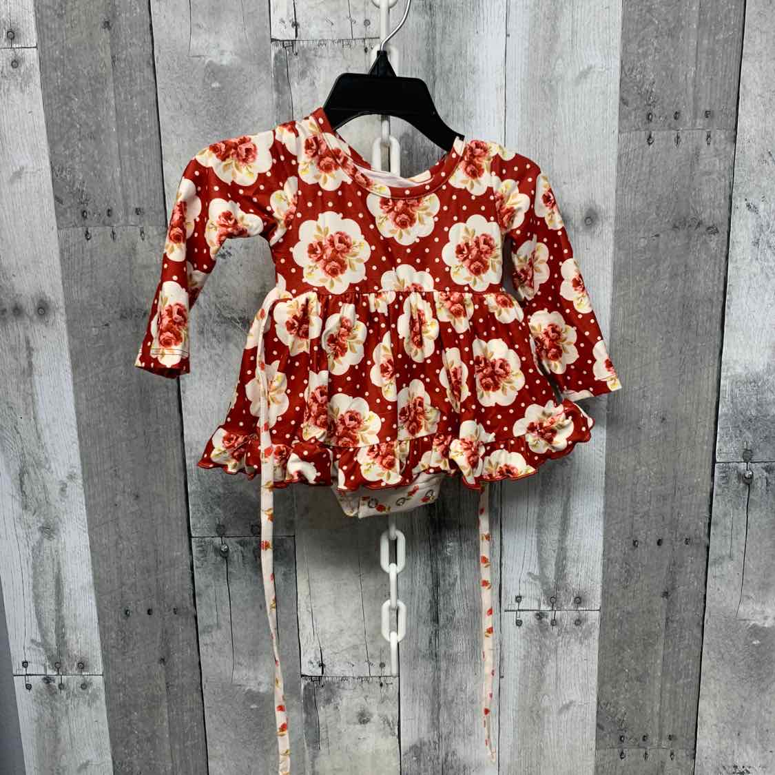 Size 3-6 Months Red Print B Brand Romper