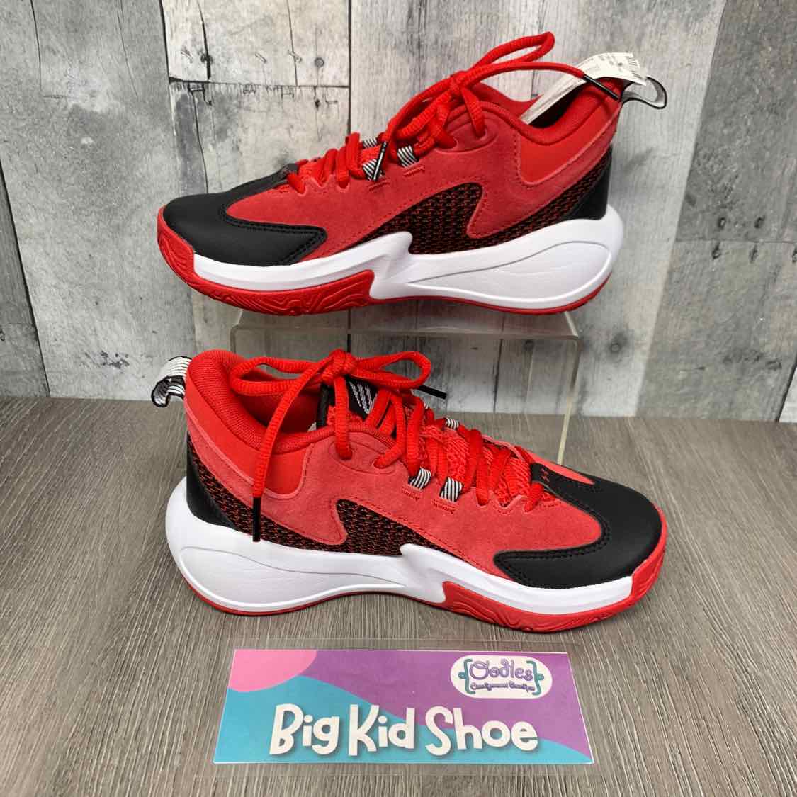 Size 4 Red/White Sport Brand Sneakers